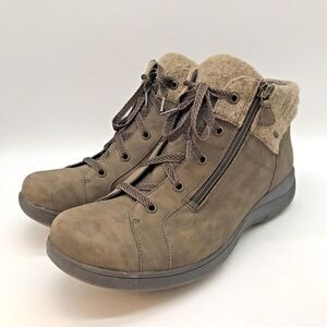 Aravon Rev Stridarc Waterproof Bootie Women's 11D Brown Top Ankle Boots CH6095